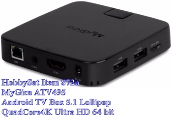 Back and leftside of MyGica ATV495 4K quad core Ultra HD android 5.1 lollipop TV Box HDMI 2.0